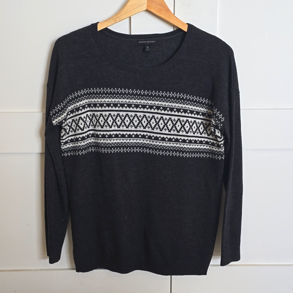 Oversized wool blend knit sweater